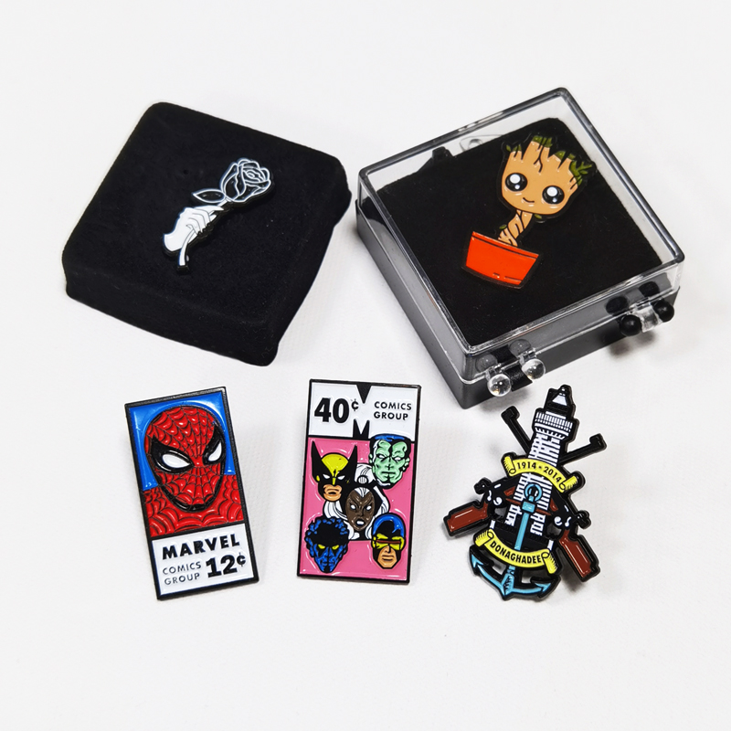 Высококачественные индивидуально изготовленные эмалированные булавки для костюма в форме мультяшных птиц, пчелы, животных