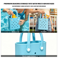 Sac à main étanche en EVA personnalisable, mini sac fourre-tout portable, sac de sortie à double fermeture, sac en maille couleur bonbon pour la vie nocturne