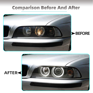 Conjunto de Faros LED Modificados para <span class=keywords><strong>BMW</strong></span> Serie 5 <span class=keywords><strong>E39</strong></span> <span class=keywords><strong>520i</strong></span> 1998-<span class=keywords><strong>2003</strong></span>, Luces de Circulación Diurna, Ojos de Ángel, Luz Direccional, Enchufar y Usar - Product Image 3