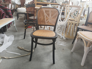 Chaises de salle à manger en bois pour événements, <span class=keywords><strong>location</strong></span> de mariage, personnalisées et bon marché, en rotin, par MRS WOODS - Product Image 4