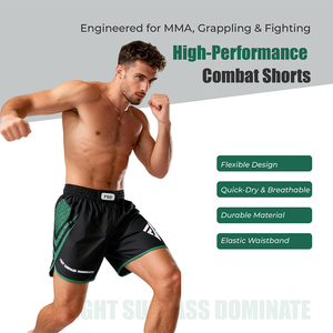 Shorts de MMA haute performance pour la gym, l'UFC, le grappling, le BJJ et la lutte – Restez au sec avec une flexibilité inégalée - Product Image 4