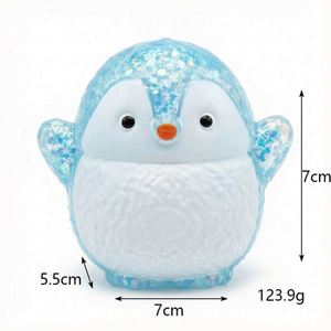 Juguetes Blandos Antiestrés, Juguetes de Pingüino para Aliviar el Estrés, Juguete de Goma Suave con Forma de Animal Feliz para Niños - Product Image 1