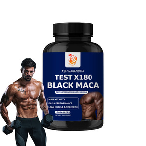 OEM ODM Test X180 Comprimés de Maca Noire avec Extrait de Maca Noire et Extrait d'Herbe Cornée de Chèvre, Comprimé Alimentaire pour le Soutien de la Force Musculaire Maigre - Product Image 1