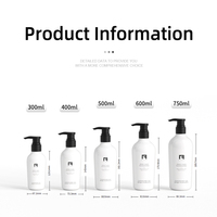 QIYUE Bouteille à pompe en PET PCR de forme Boston de 300-600 ml pour shampoing, soin de la peau, sérum, lotion corporelle et crème pour le visage, logo et couleur personnalisés