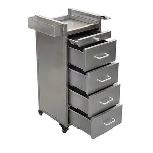 รถเข็นเครื่องมือสแตนเลสสำหรับร้านทำผม ตู้เก็บอุปกรณ์ร้านทำผม ชั้นวางของอเนกประสงค์สำหรับร้านทำผม - Product Image 2