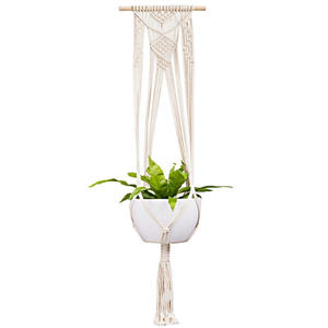 Cintres muraux en coton <span class=keywords><strong>macramé</strong></span> tissés à la main, pochette en filet murale avec sac en filet décoratif en corde de coton <span class=keywords><strong>suspendu</strong></span> - Product Image 6