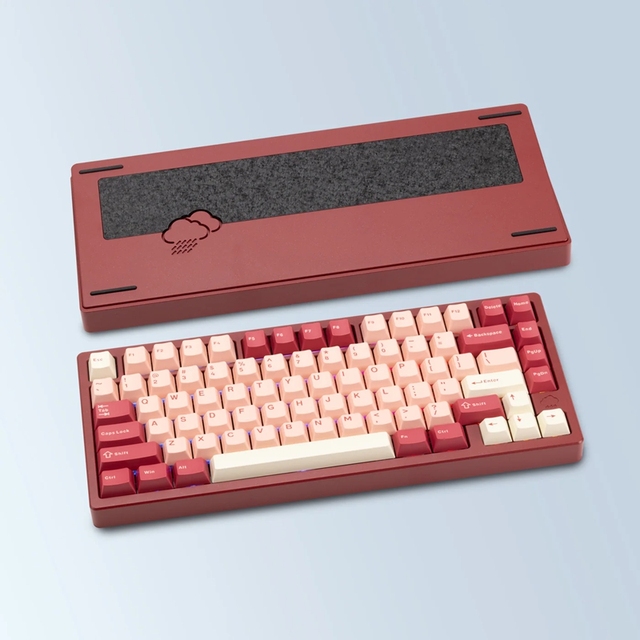 Ultra-lightweight WOB Rainy75 Custom Keyboard Tri-mode Aluminum Mechanical Keyboard RGB Snow Top Cocoa Switch