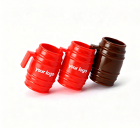 Verres à shot miniatures en plastique de 1,5 oz en forme de baril avec crochet – Cadeaux pour enterrement de vie de jeune fille, mariage, fête de fin d'année