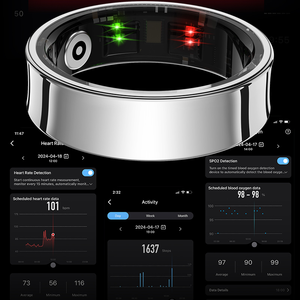 Manufacturer OEM ODM R09 Smart <b>Ring</b> 5ATM Waterproof <b>Thin</b> Fitness Tracker Health for Men Wholesale Multi-Size Options Available i - Product Image 4