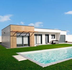 Casa de bienes raíces de estilo español a la venta Casa prefabricada de bajo precio - Product Image 1