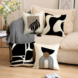 <span class=keywords><strong>Housse</strong></span> de coussin d'oreiller impression nordique abstraite personnalisée INS vente chaude <span class=keywords><strong>housse</strong></span> d'oreiller imprimée numérique par sublimation - Product Image 1