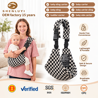 Porte-bébé ventral respirant avec sangle d'épaule réglable et bretelles ventilées pour tout-petit