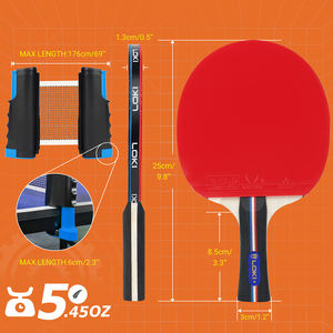 Factory <span class=keywords><strong>Outlet</strong></span> 13mm Espesor estándar 7 capas Ping Pong Paddle ITTF Caucho Personalizado Juego de raquetas de tenis de mesa baratas - Product Image 4