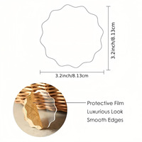20 cartes de placement de mariage en acrylique, découpées au laser, effet miroir, forme cercle ondulé festonné, pour nom et place