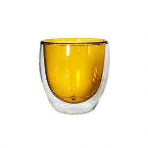 Tasse en verre borosilicate double paroi, résistante aux hautes températures, isolante, en forme d'œuf, sans poignée ni couvercle, pour jus, café, eau - Product Image 3