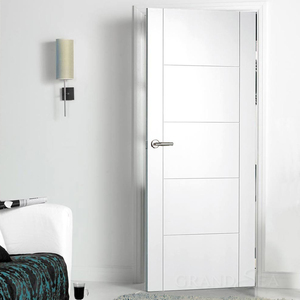 Design moderno solido nucleo in legno MDF porta d'ingresso a doppio filo sinistra battente senza cornice incernierata per uso interno hotel apertura manuale - Product Image 6