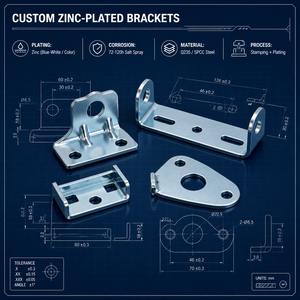 Service de fabrication sur mesure de supports en tôle avec placage en zinc pour supports - Product Image 2