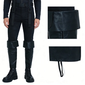 Accesorios <span class=keywords><strong>de</strong></span> Disfraces para Fiesta <span class=keywords><strong>de</strong></span> Halloween Pafu, Cubrebotas <span class=keywords><strong>de</strong></span> Pirata con Cordón Elástico, Fundas para Zapatos, Cubrebotas Negros <span class=keywords><strong>de</strong></span> Pirata - Product Image 1