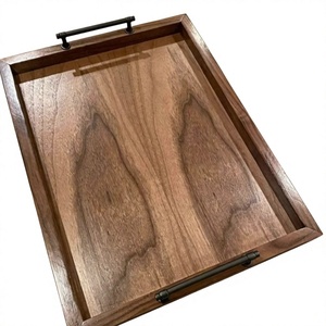 Plateau de service pour le petit-déjeuner en bois artisanal de luxe B.S INTERNATIONAL avec poignées, finition polie, solide, compatible lave-vaisselle et micro-ondes - Product Image 6