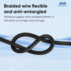 Miccell Hợp kim nhôm USB C nhanh chóng sạc cáp thời gian thực 6A sạc điện hiển thị kỹ thuật số cáp cho iPhone 16 - Product Image 4