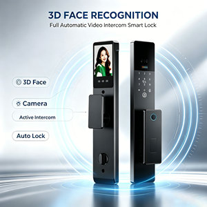 Serrure de porte intelligente Glomarket avec reconnaissance faciale 3D, caméra et empreinte digitale, serrure de porte intelligente Wifi Tuya, serrure de porte numérique intelligente - Product Image 1