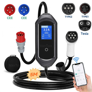 VanTon Type 2 J1772 EVSE <span class=keywords><strong>Chargeur</strong></span> portable pour la <span class=keywords><strong>maison</strong></span> 7KW 32A Mode <span class=keywords><strong>tesla</strong></span> AC Ev <span class=keywords><strong>Chargeur</strong></span> avec écran d'affichage - Product Image 1