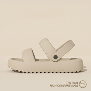 Sandales d'été pour femmes à double sens avec semelles épaisses antidérapantes, bout ouvert, fermeture à enfiler, pour la plage et l'extérieur - Product Image 6