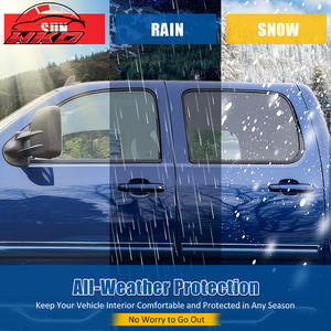 Pare-soleil de fenêtre pour Silverado Sierra 1500 2500 HD Crew Cab 14-19, protection latérale de la vitre de la porte de voiture intégrée au cadre - Product Image 6