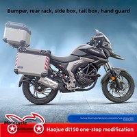 Pour moto Haojue DL150 : Barre de protection antichute, garde-mains pour sacoches latérales, modification de porte-bagages arrière/support de selle (acier au carbone)