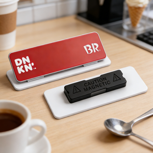 Badges nominatifs magnétiques en ABS blanc imprimé pour l'identification des employés d'entreprise et <span class=keywords><strong>de</strong></span> bureau - Product Image 2