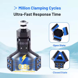 Accessoire de préhenseur robotique 3 mâchoires Mini J1060, pièces pneumatiques avec patins en silicone antidérapants et fente pour interrupteur magnétique - Product Image 6