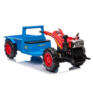 City <b>Tractor</b> Ride On Toy Electric 4 Wheel Kids Vehicle With Trailer For Outdoor Play - Product Image 2