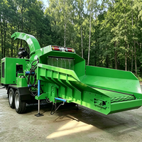 Broyeur à tambour de bois de marque renommée, moteur diesel, déchiqueteur de branches d'arbres, broyeur de palmiers, broyeur portable de bûches, en promotion