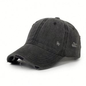 Casquette de baseball vintage personnalisée avec logo OEM, style usé et déchiré, effet délavé, vente en gros directe usine - Product Image 2