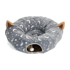 Tunnel pour chat pliable, facile à installer et à ranger, parfait pour encourager les chats timides ou paresseux à être plus actifs - Product Image 3