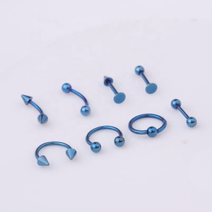 Acier inoxydable multicolore circulaire fer à cheval Clicker Spike <span class=keywords><strong>Piercing</strong></span> lèvre nez anneau ensemble corps <span class=keywords><strong>Piercing</strong></span> <span class=keywords><strong>bijoux</strong></span> <span class=keywords><strong>grossiste</strong></span> - Product Image 5