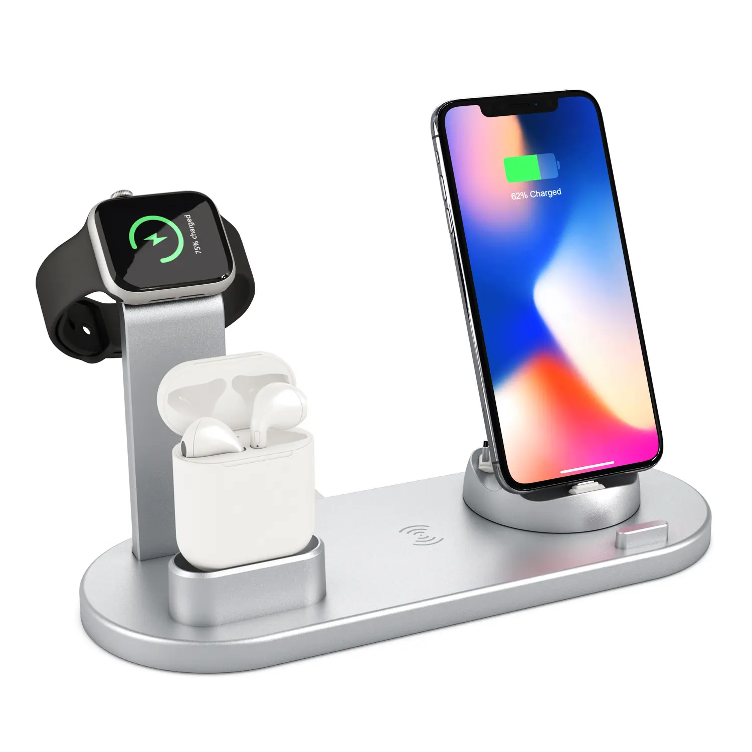 4 in 1 wireless chargers cable wireless charge 3 in 1 smart charging station holder charging dock for smart watch iphone