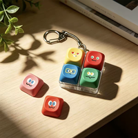 Custom Fidget Clicker Keychain Sublimation Printing Make Your Own Design For Promotion Wholesale Gift Stress Release