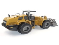 Camion de construction télécommandé Huina 1583, modèle de bulldozer et chargeuse sur pneus en métal, échelle 1/14, 10 canaux, 2,4 GHz