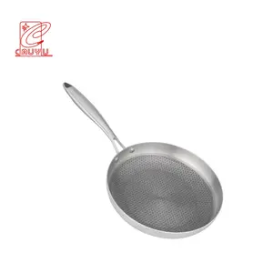 Quality honeycomb tryply steel cookware nonstick fry pan of cookware single handle pan for kitchen