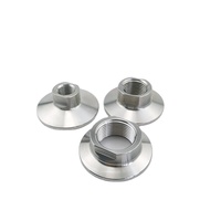 Ferrule Sambungan Cepat Baja Tahan Karat Sanitasi SS304, Ferrule Ulir Betina Standar AS NPT, Ulir Luar, Ulir Dalam