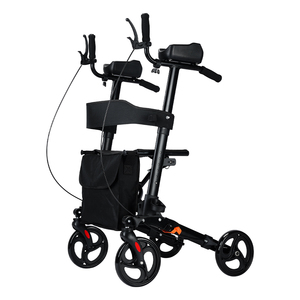 Aleación de aluminio aeroespacial 4 ruedas Rollator/Walker Producto de aluminio ajustable para asistencia de movilidad