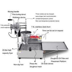 Freidora automática de mini donuts de queso, máquina para hacer donuts Lokma de 3 formas, bolas de donut Pon De Ring y donuts Mochi - Product Image 5
