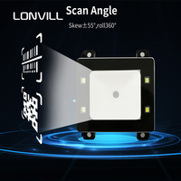 LONVILL Module de lecteur de codes-barres Rs485 intégré Scanner de codes-barres à code Qr intégré à longue portée