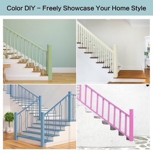 Tristcily - Juego de 4 postes de escalera de <span class=keywords><strong>madera</strong></span> de caucho de 35x47 con ranura única y muescas, para interior/exterior, para barandilla de escalera - Product Image 6