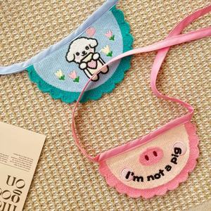 Ins Cute Piggy Apron Cat Dog Wet Towel Pet Wet Towel Pet Drool Bib - Product Image 2