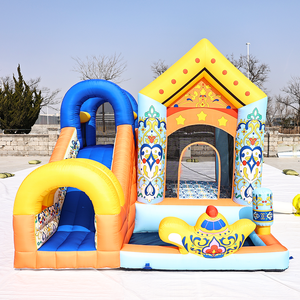 Castillo Inflable Oxford Resistente con Tobogán, Anti-Decoloración, Colorido, Fácil de Instalar, para Niños - Product Image 1