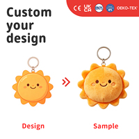Individueller Stern-Plüsch-Schlüsselanhänger Niedlicher Gelber Stofftier-Taschenanhänger Kawaii Rucksack-Anhänger Party-Geschenk für Kinder