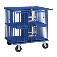 USMILEPET Poussette pour animaux de compagnie 4 portes en aluminium massif, très vendue, pour exposition, esthétique, durable, pliable, cage pour chien, concours canin