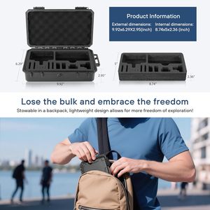STARTRC PHOTO Étui rigide portable étanche pour Osmo <span class=keywords><strong>Action</strong></span> 5 Pro/4/<span class=keywords><strong>3</strong></span> 2 batteries/MIC/Hub/carte SD Accessoires pour caméra - Product Image 6